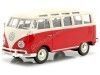 Carsdemetal.es 1961 Volkswagen T1 Samba Bus Red/Creme 1:25 Maisto 31956