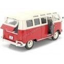 Cochesdemetal.es 1961 Volkswagen T1 Samba Bus Red/Cream 1:25 Maisto 31956