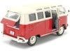 Carsdemetal.es 1961 Volkswagen T1 Samba Bus Red/Creme 1:25 Maisto 31956