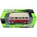 Carsdemetal.es 1963 Volkswagen T1 Classical Red/White Microbus 1:18 bem 18054