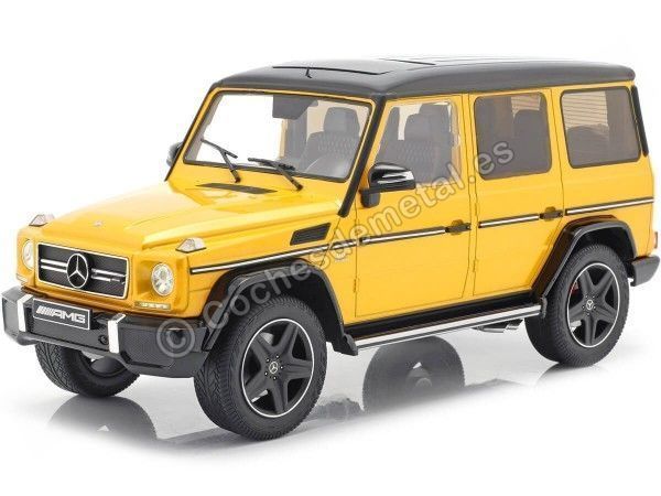 Carsdemetal.es 2018 Mercedes-Benz G-Klasse G63 AMG (W463) Amarelo 1:18 ISCALE 118000000039