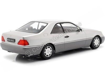 Cochesdemetal.es 1992 Mercedes-Benz 600 SEC C140 Gris Metalizado 1:18 KK-Scale KKDC180342 2