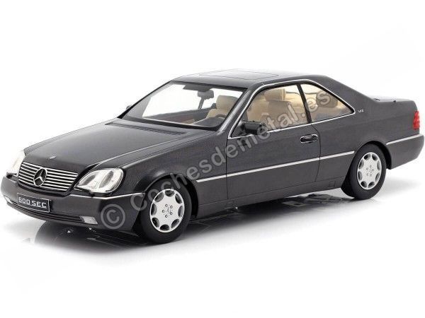 Cochesdemetal.es 1992 Mercedes-Benz 600 SEC C140 Gris Antracita 1:18 KK-Scale KKDC180341