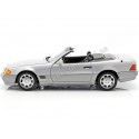 Cochesdemetal.es 1989 Mercedes-Benz 500 SL Convertible (R129) Metallic Silver 1:18 Dealer Edition B66040656