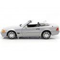 Carsdemetal.es 1989 Mercedes-Benz 500 SL Convertible (R129) Prata Metálica 1:18 Edição de Revendedor B666040656