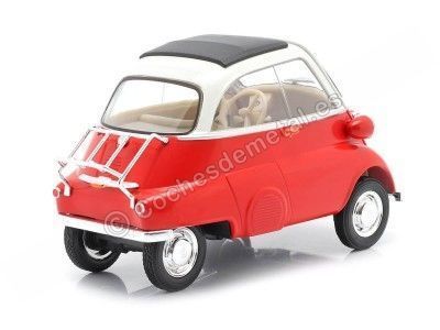 Cochesdemetal.es 1954 BMW Isetta 250 Rojo/Blanco 1:18 Welly 24096 2