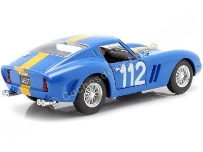 Cochesdemetal.es 1962 Ferrari 250 GTO Nº112 Targa Florio Azul/Amarillo 1:24 Bburago 18-26305 2