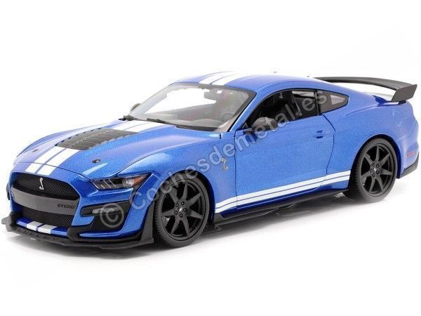 Cochesdemetal.es 2020 Ford Mustang Shelby GT500 Azul Metalizado 1:18 Maisto 31388