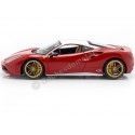 Carsdemetal.es 2017 Ferrari 488 GTB "The Lauda" Red-Blanco 1:18 Bburago 76105