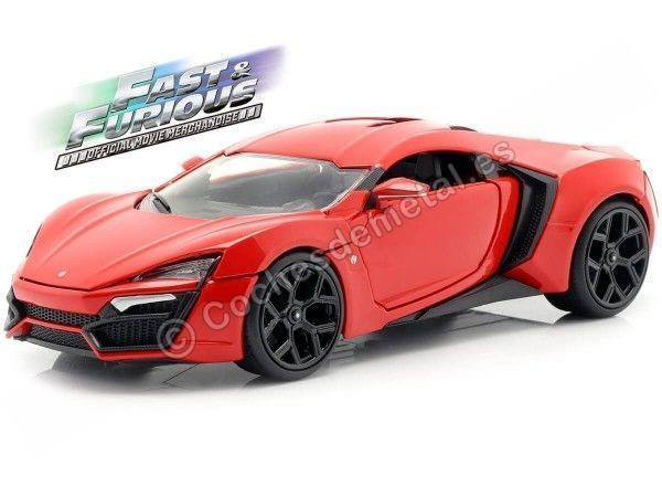 Cochesdemetal.es 2014 Lykan Hypersport "Fast & Furious 7" Red 1:24 Jada Toys 97377 253203003