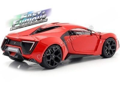 2014 Lykan Hypersport "Fast & Furious 7" Red 1:24 Jada Toys 97377/253203003 Cochesdemetal.es 2