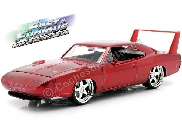 Carsdemetal.es 1969 Dodge Charger Daytona Custom "Fast & Furious 6" Vermelho 1:24 Jada Toys 97060 253203029