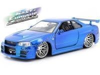 2002 Nissan Skyline GT-R (BNR34) "Fast & Furious" Blue 1:24 Jada Toys 97173