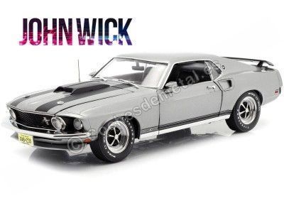 1969 Ford Mustang Boss 429 "John Wick" Grey/Black 1:18 Highway-61 18016 Cochesdemetal.es
