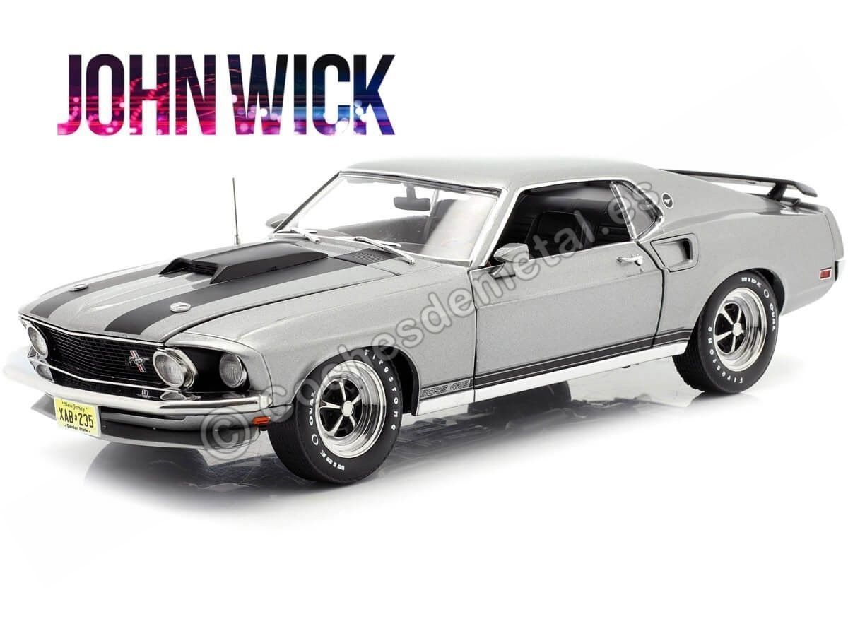 1969 Ford Mustang Boss 429 John Wick Grey Black 1 18 Highway 61 1
