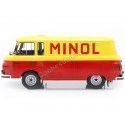 Cochesdemetal.es 1970 Barkas B 1000 Box Wagon "Minol" Yarillo / Rorojo 1:18 MC Group