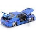 Cochesdemetal.es 2002 Nissan Skyline GT-R (BNR34) "Fast & Furious" Blue 1:24 Jada Toys 97173/253206045
