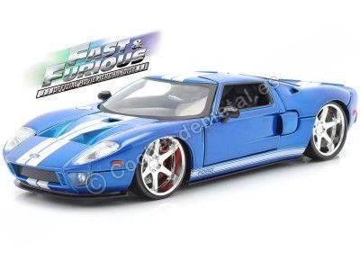 2005 Ford GT "Fast & Furious" Blue 1:24 Jada Toys 97177/253203013 Cochesdemetal.es
