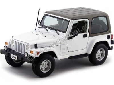 2000 Jeep Wrangler Sahara Blanco Metalizado 1:18 Maisto 31662 Cochesdemetal.es