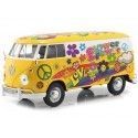 Cochesdemetal.es 1967 Volkswagen Type 2 T1 Delivery Van "Flower Power" 1:24 Motor Max 79575