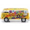 Cochesdemetal.es 1967 Volkswagen Type 2 T1 Delivery Van "Flower Power" 1:24 Motor Max 79575