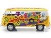 Cochesdememetal.es 1967 Volkswagen Type 2 T1 Van de livraison "Flower Power" 1:24 MOTOR MAX 79575