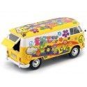 Cochesdemetal.es 1967 Volkswagen Type 2 T1 Delivery Van "Flower Power" 1:24 Motor Max 79575
