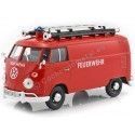 CARSDEMETAL.ES 1967 Volkswagen Type 2 T1 Van de livraison "Firefighters" 1:24 MOTOR MAX 79564