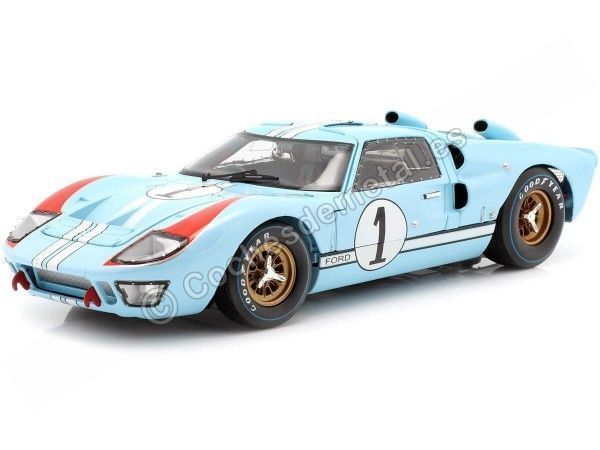 Cochesdemetal.es 1966 Ford GT40 Mark II Nº1 Miles/Hulme 24h LeMans Azul 1:18 Shelby Collectibles 411