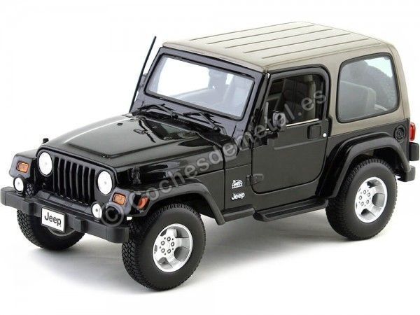 2000 Jeep Wrangler Sahara Negro Metalizado 1:18 Maisto 31662 Cochesdemetal 1 - Coches de Metal 