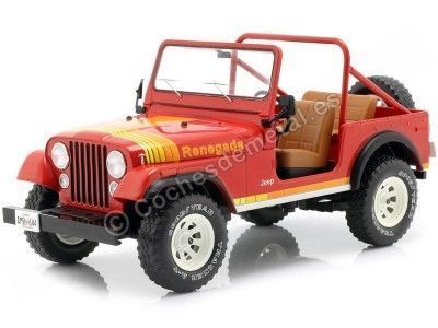 Carsdemetal.es 1976 Jeep CJ-7 Red Renegade 1:18 MC Grupo 18110