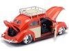 CARSDEMETAL.ES 1951 Volkswagen Beetle Custom Beetle Red-Beige 1:18 MAISTO DESIGN 32614