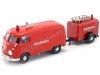 CARSDEMETAL.ES 1967 Volkswagen Type 2 T1 Van de livraison "Firefighters avec pompe à eau" 1:24 MOTEUR MAX 79671