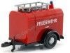 CARSDEMETAL.ES 1967 Volkswagen Type 2 T1 Van de livraison "Firefighters avec pompe à eau" 1:24 MOTEUR MAX 79671