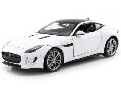 2015 Jaguar F-Type Coupe Blanco 1:24 Welly 24060 Cochesdemetal.es