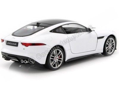 2015 Jaguar F-Type Coupe Blanco 1:24 Welly 24060 Cochesdemetal.es 2