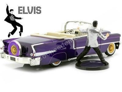 Cochesdemetal.es 1956 Cadillac Eldorado "Elvis Presley" Violeta 1:24 Jada Toys 30985/253255011 2