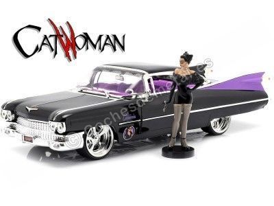 1959 Cadillac Coupe Deville Custom + Figura Catwoman 1:24 Jada Toys 30458/253255006 Cochesdemetal.es