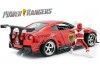 Cochesdemetal.es 2009 Nissan GTR R-35 + Figura Power Ranger Rojo 1:24 Jada Toys 31908