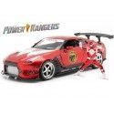 Cochesdemetal.es 2009 Nissan GTR R-35 + Figura Power Ranger Rojo 1:24 Jada Toys 31908