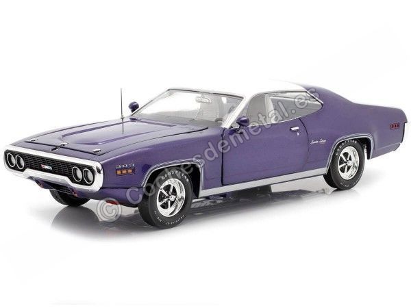 Cochesdemetal.es 1971 Plymouth Satellite Sebring Plus Violeta 1:18 Auto World AMM1146