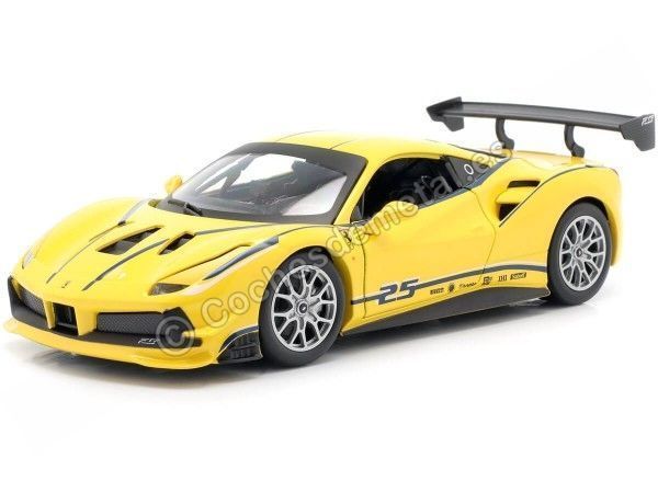 Cochesdemetal.es 2017 Ferrari 488 Challenge 25 Formula Racing Amarillo 1:24 Bburago 18-26307