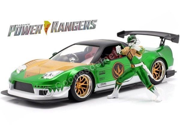 Cochesdemetal.es 2002 Honda NSX Type-R + Figura Power Ranger Verde 1:24 Jada Toys 31909
