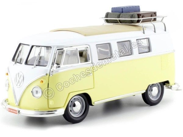 Carsdemetal.es 1962 Volkswagen microbus combi tipo 2 T1 Camping versão 1:18 Lucky Diecast 92328