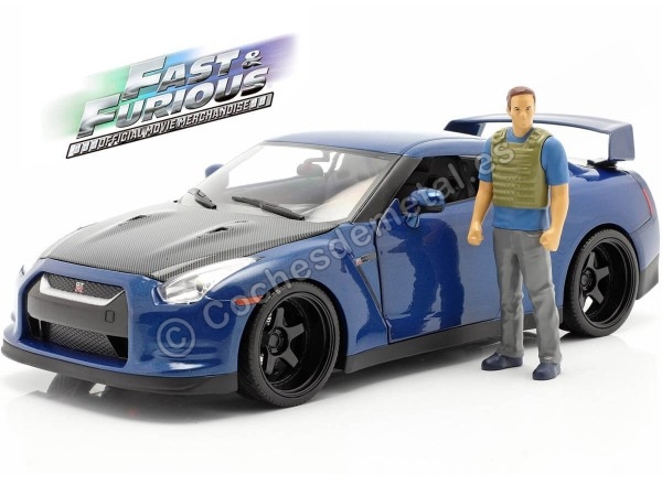 Cochesdemetal.es 2015 Nissan GT-R (R35) con Luces "Fast & Furious + Brian" 1:18 Jada Toys 31142/253206003