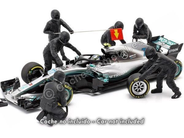 CARSDEMETAL.ES SET 7 Boîtes Mécanique Formule 1 Mercedes Team 1:18 American Diorama 76551