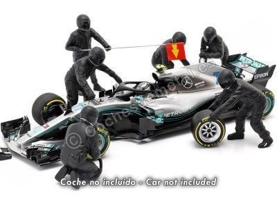 Carsdemetal.es Conjunto 7 caixas mecânica Fórmula 1 Equipe Mercedes 1:18 American Diorama 76551