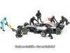 Cochesdemetal.es Set 7 Mecánicos de Boxes Fórmula 1 Equipo Mercedes 1:18 American Diorama 76551