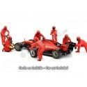Cochesdemetal.es Set 7 Mecánicos de Boxes Fórmula 1 Equipo Ferrari 1:18 American Diorama 76550