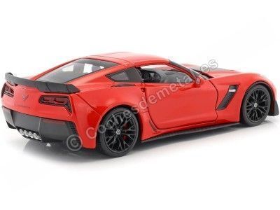 Cochesdemetal.es 2017 Chevrolet Corvette C7 Z06 Rojo 1:24 Welly 24085 2